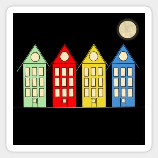 4 Houses... Colors. Sticker